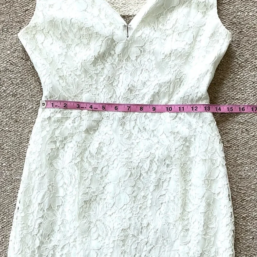 Lulu's White Lace V-Neck Cutout Mini Dress - Picture 5 of 11